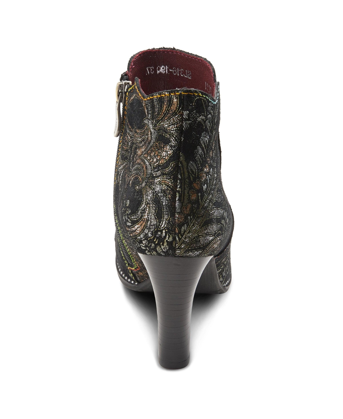 L'Artiste Womens Spring Step Smokinhot Women's Booties with Floral Embroidery