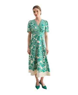 Trelissick V-Neck Fit Flare Dress