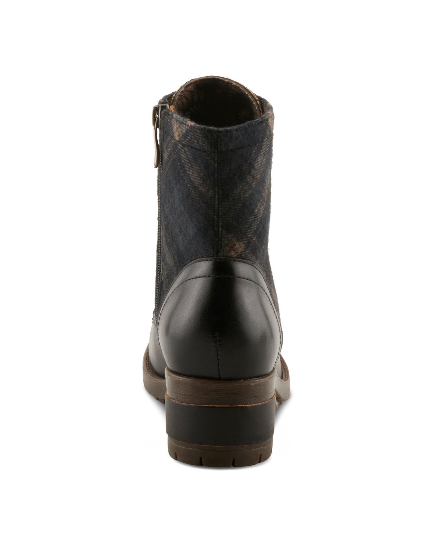 Женские ботинки L'Artiste Marty-plaid Lace-up Boots with Heritage Styling, цвет: Чёрный разноцветный — фото 5