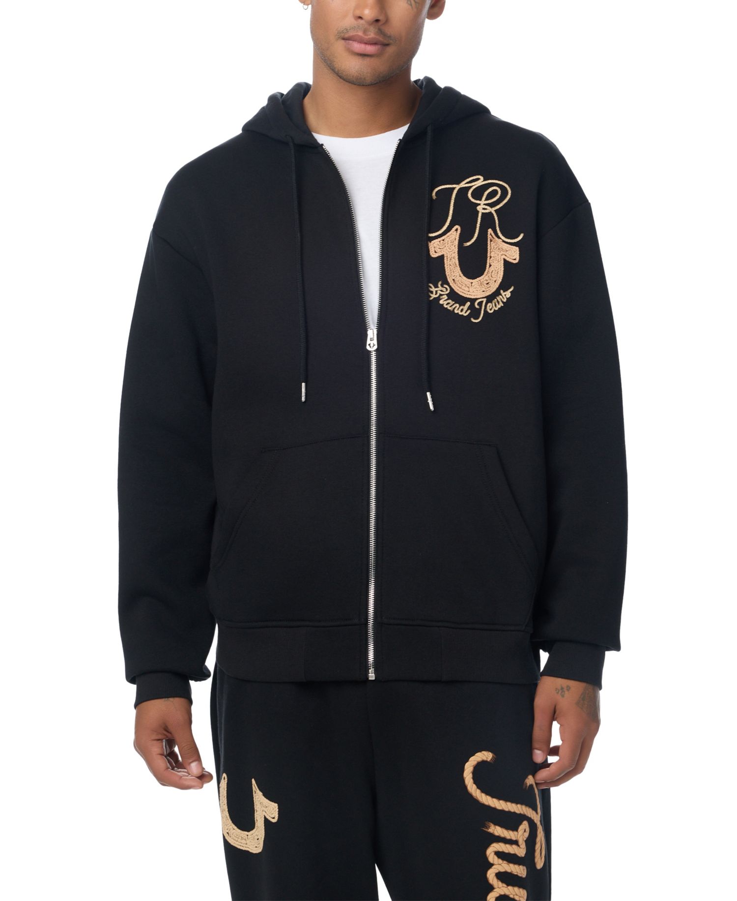 Men's Rope Logo Graphic Zip Hoodie