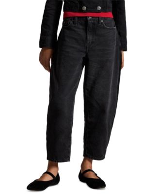 Girls' 7-16 Relaxed Curved-Tapered Denim Jeans