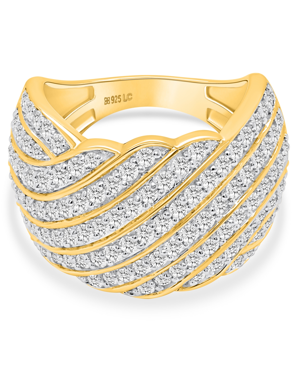 Forever Grown Diamonds Lab-Grown Diamond Dome Ring (2 ct. t.w.) Sterling Silver (Also Available & 14k Gold-Plated)