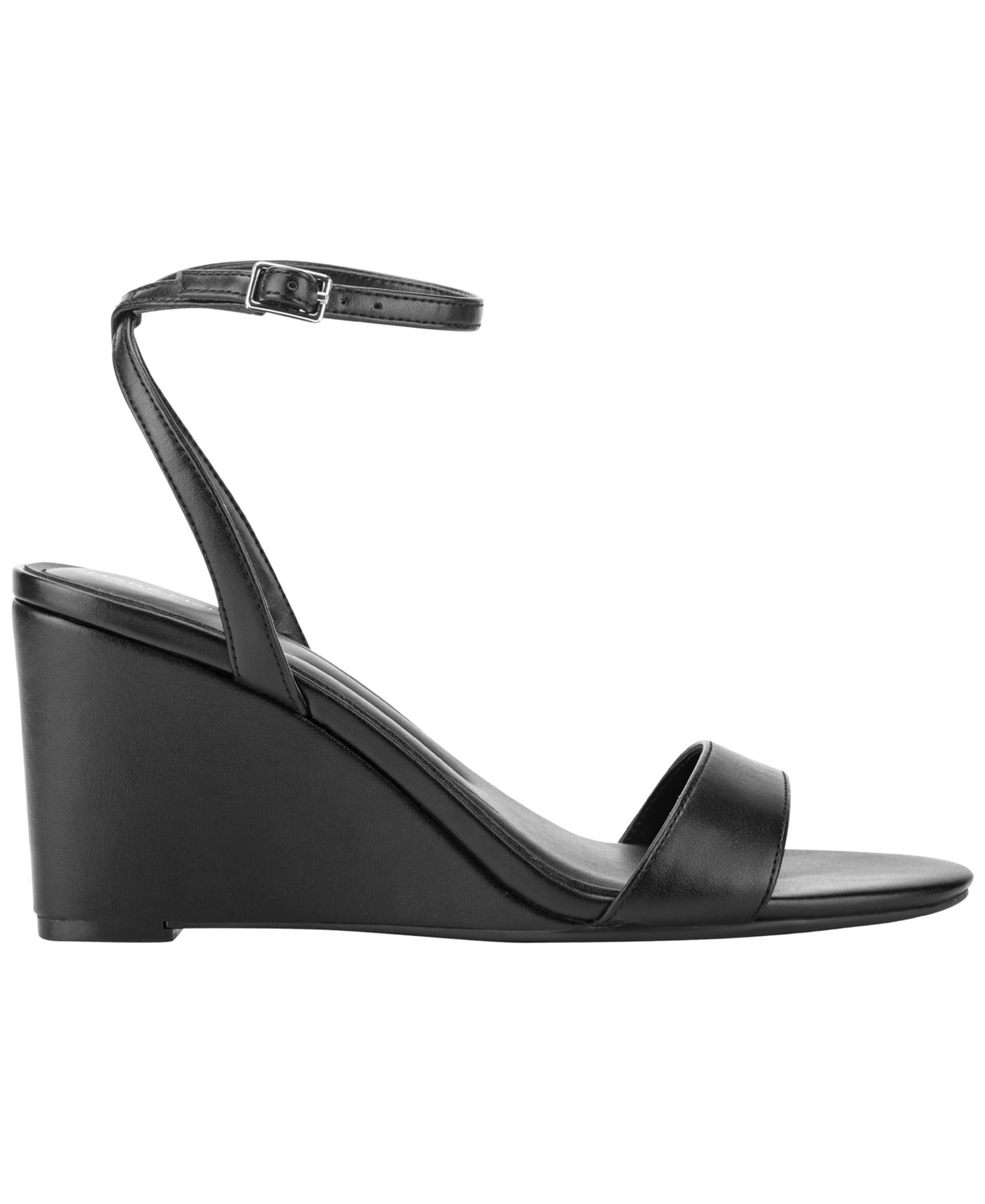 Женские сандалии Marc Fisher Lafier Ankle Strap Wedge, цвет: Чёрный — фото 2