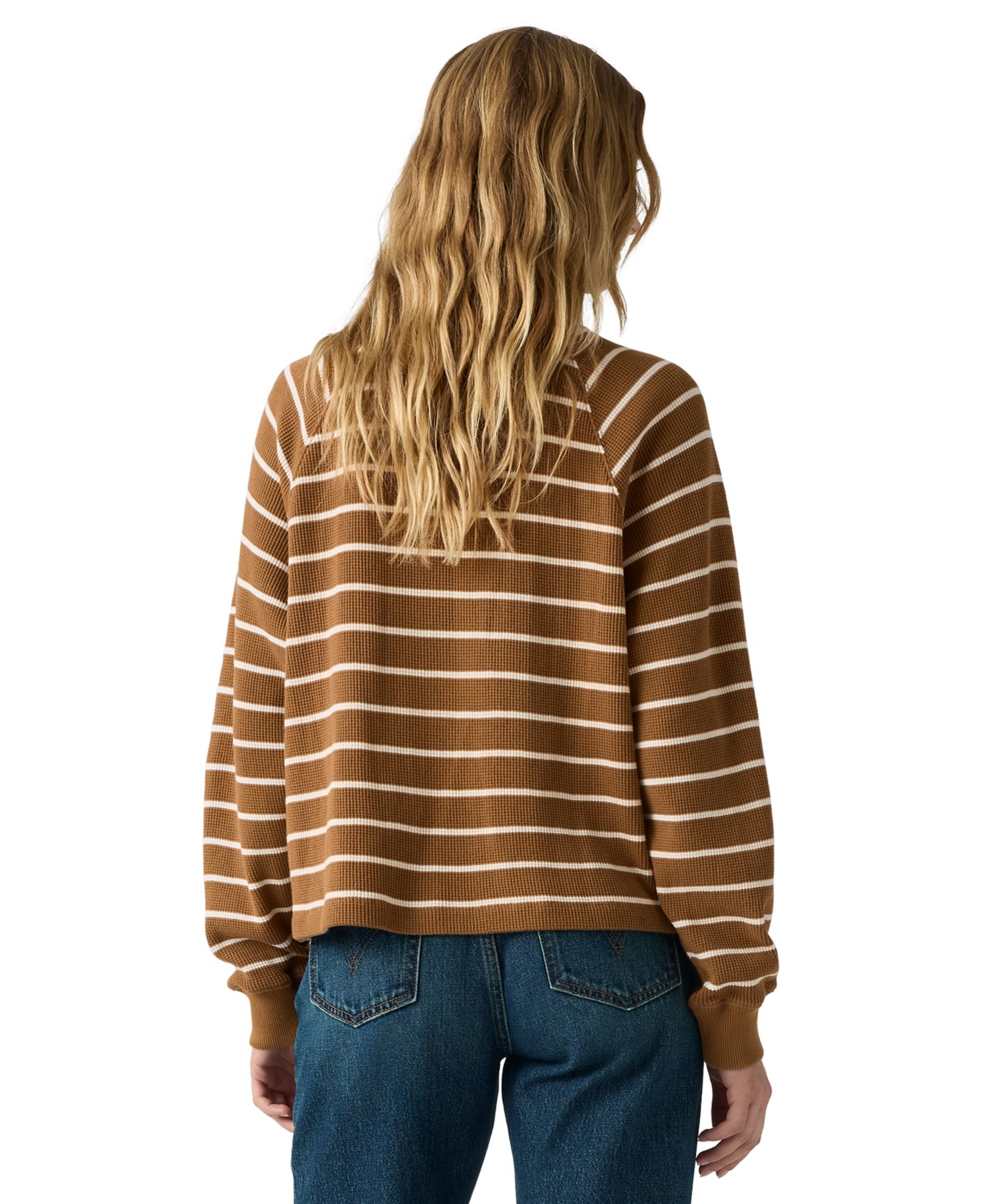Plus Size Lassen Waffle-Knit Button-Up Henley