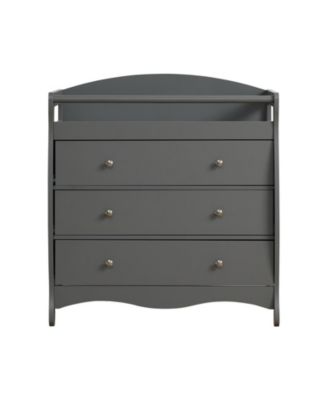 Baby Wooden Changing Table with 3 Drawers and Safety Strap