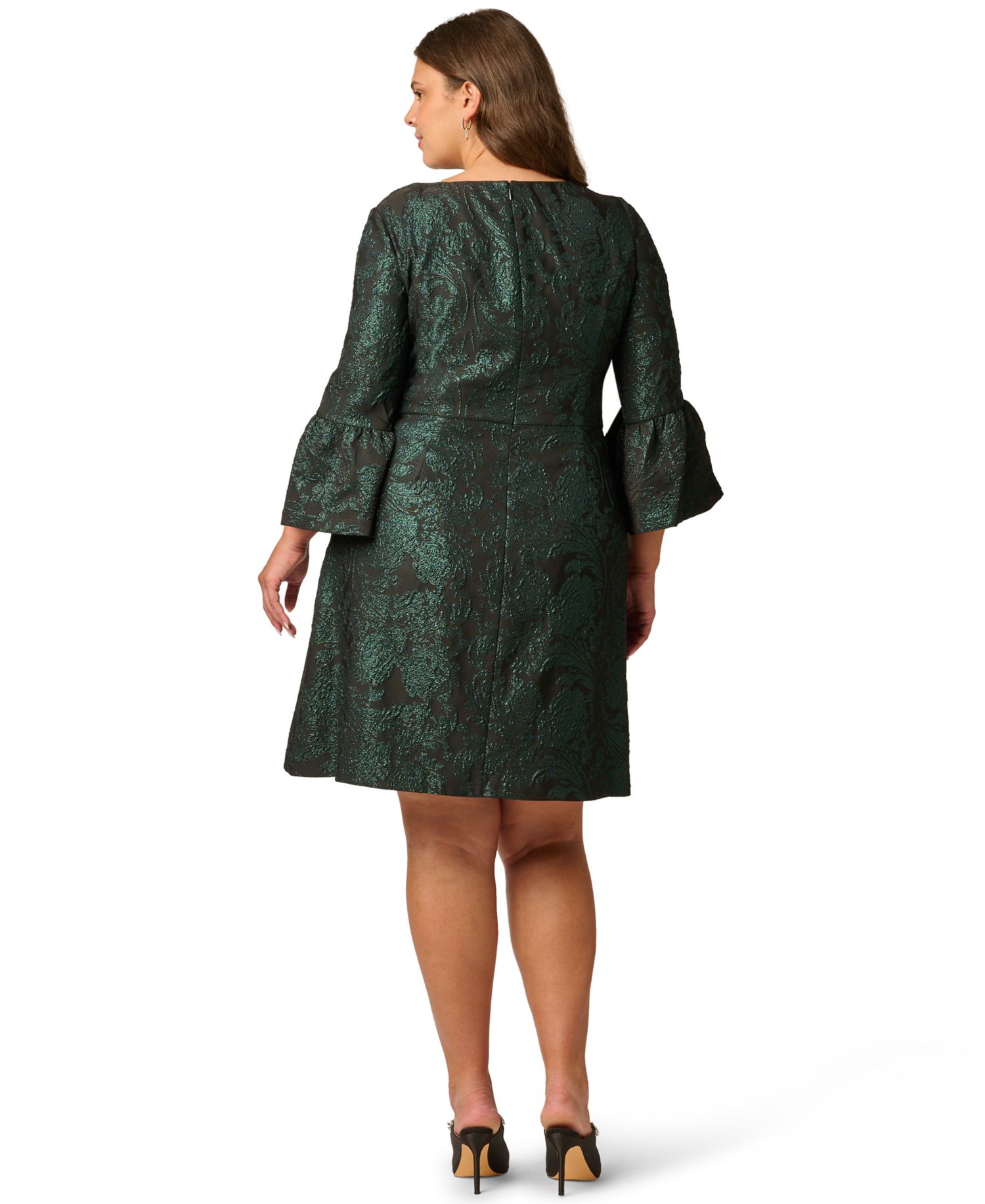 Plus Size A-Line Jacquard Dress