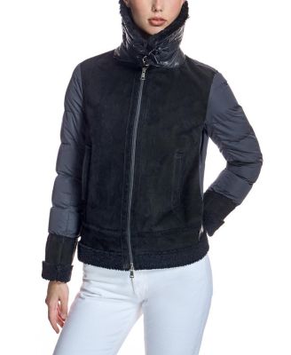 Women's Shearling and Puffer Down-Filled Sherpa-Lined Jacket