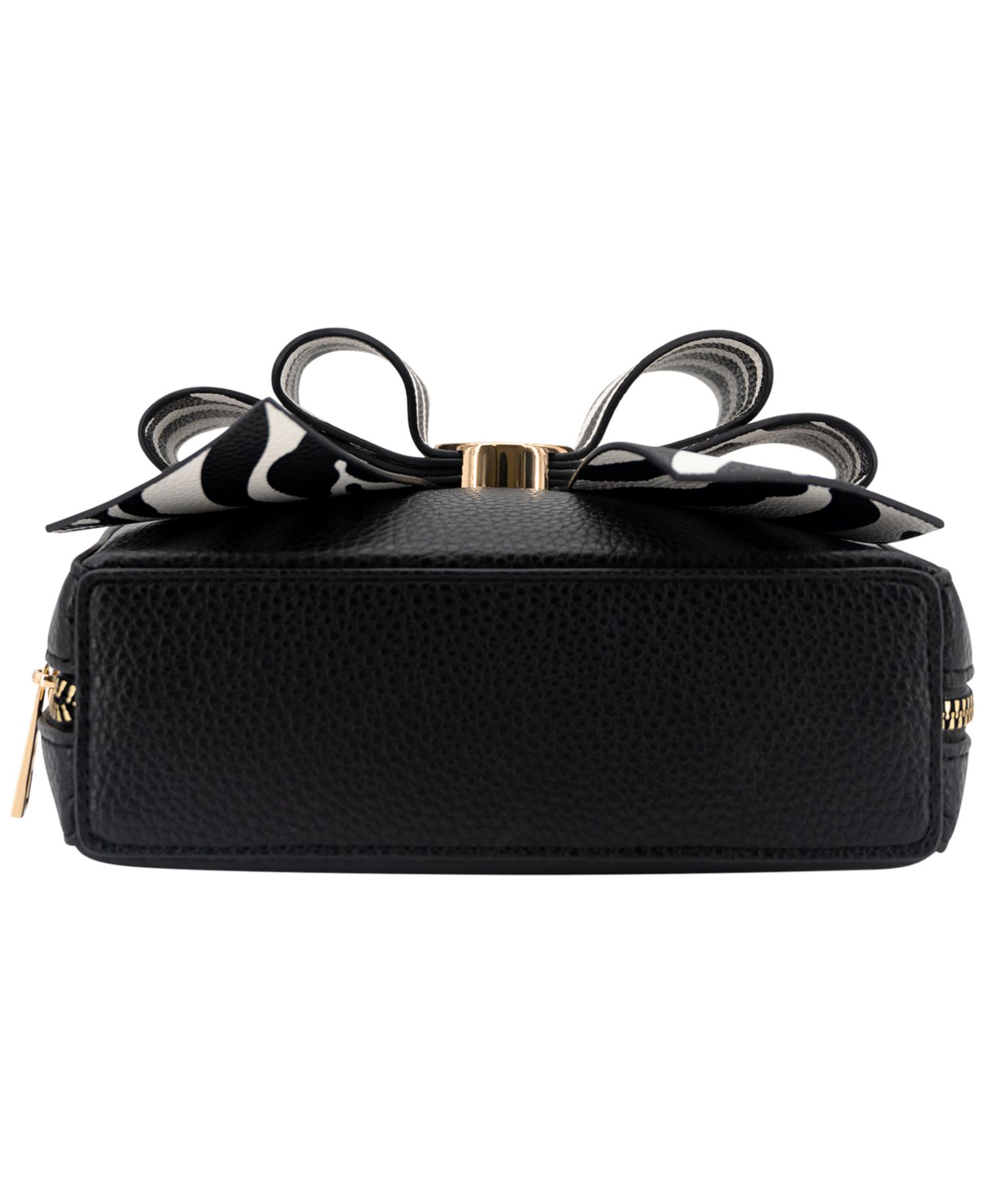 Zebra Bow Mini Crossbody Handbag
