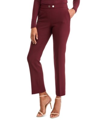 Petite Pull-On Straight Pants