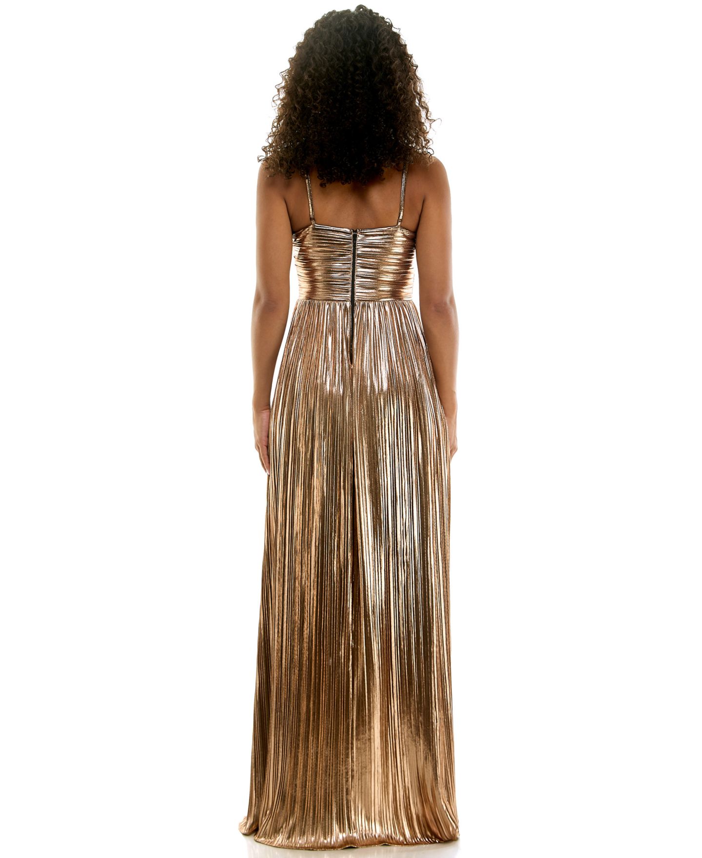 Женские платья SENI & CADE Sweetheart Metallic Ruched Gown, цвет: Чёрный / Розовый золотой — фото 5