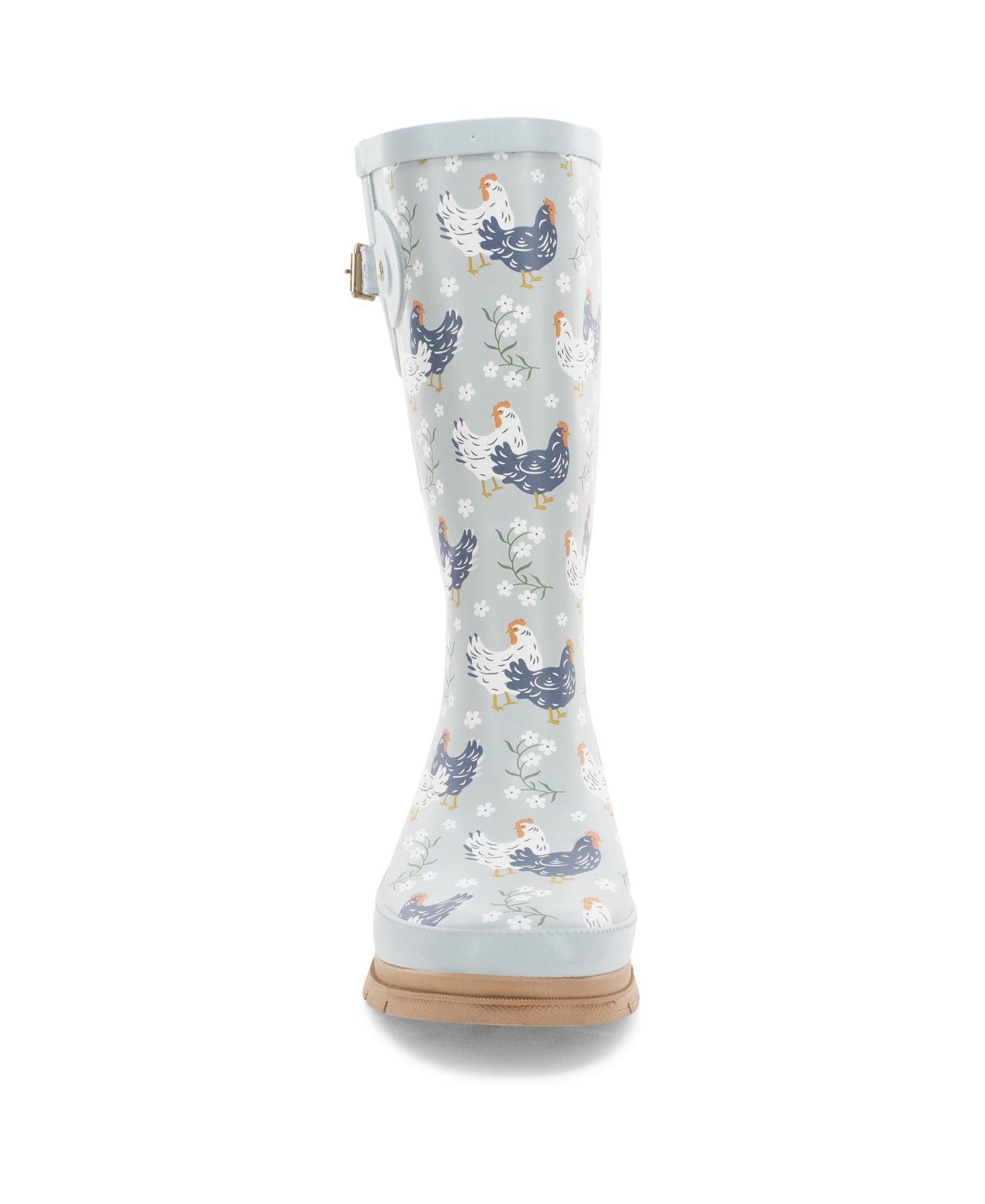 Женские ботинки Western Chief Cottage Chickens Faux Fur Tall Rain Boot, цвет: Синий — фото 2