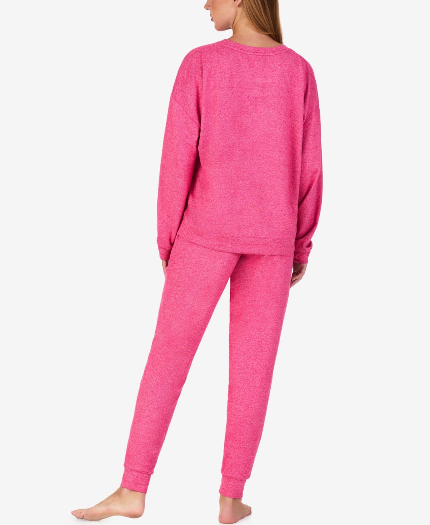 Women's Crewneck Long-Sleeve Sweater-Knit Top and Pants, 2-Piece Set