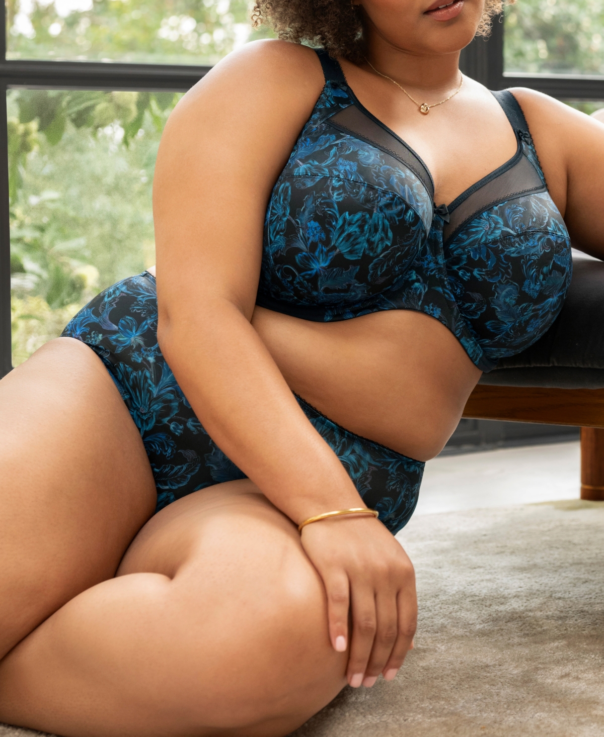 Goddess Plus Kayla Underwire Full-Coverage Plunge Bra, GD6162