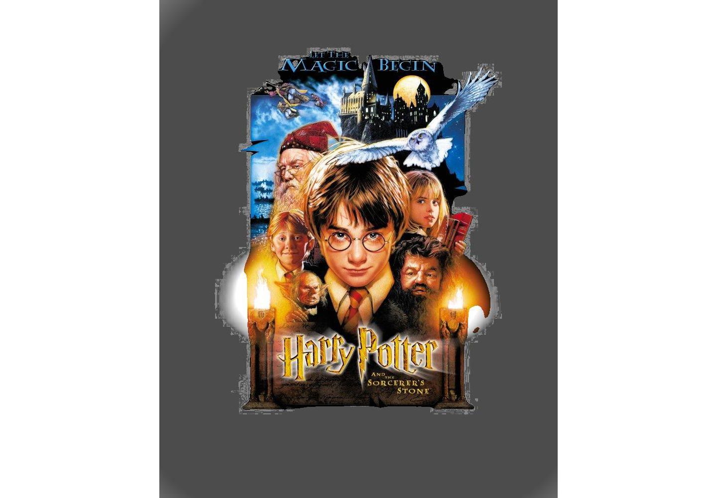 Мужская футболка Harry Potter Sorcerer's Stone Movie Poster Relaxed-Fit Graphic, цвет: Чёрный — фото 2