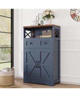 Farmhouse Storage Cabinet with Drawers and Doors