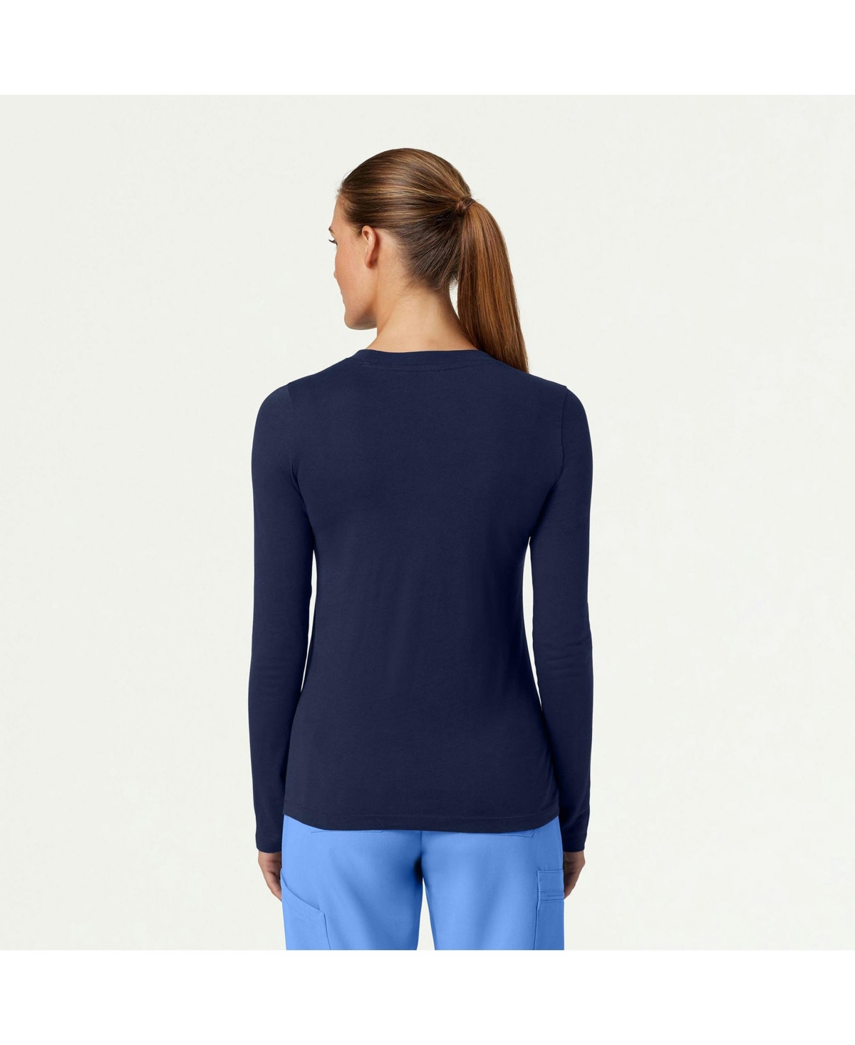 Jaanuu Women's Regen Long-Sleeve Crew Neck Cotton T-Shirt