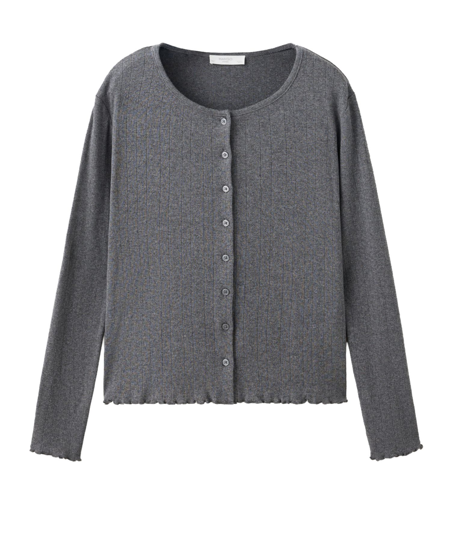 Women's Open-Knit Long-Sleeve Cotton Pajama Cardigan
