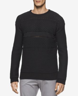 Calvin Klein - Men's Multi-Textured Crew Neck Sweater