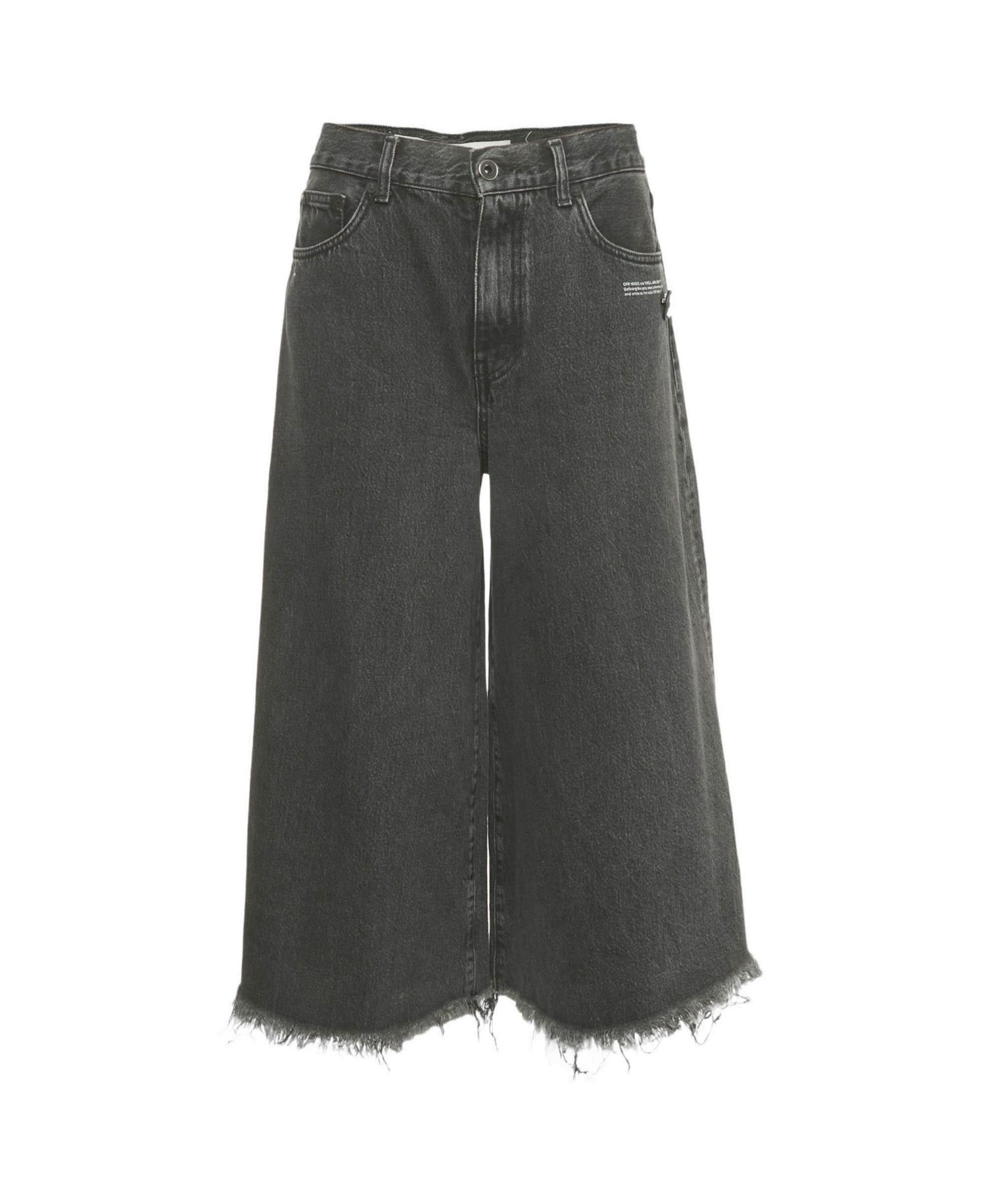 Women's Wide-Leg High-Waisted Raw-Hem Culottes