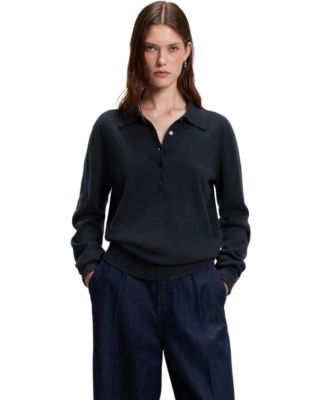BOSS by Women's Cashmere Polo Sweater