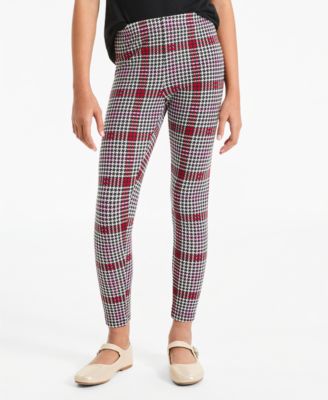 Girls' XS-XL Plaid Pull-On Leggings