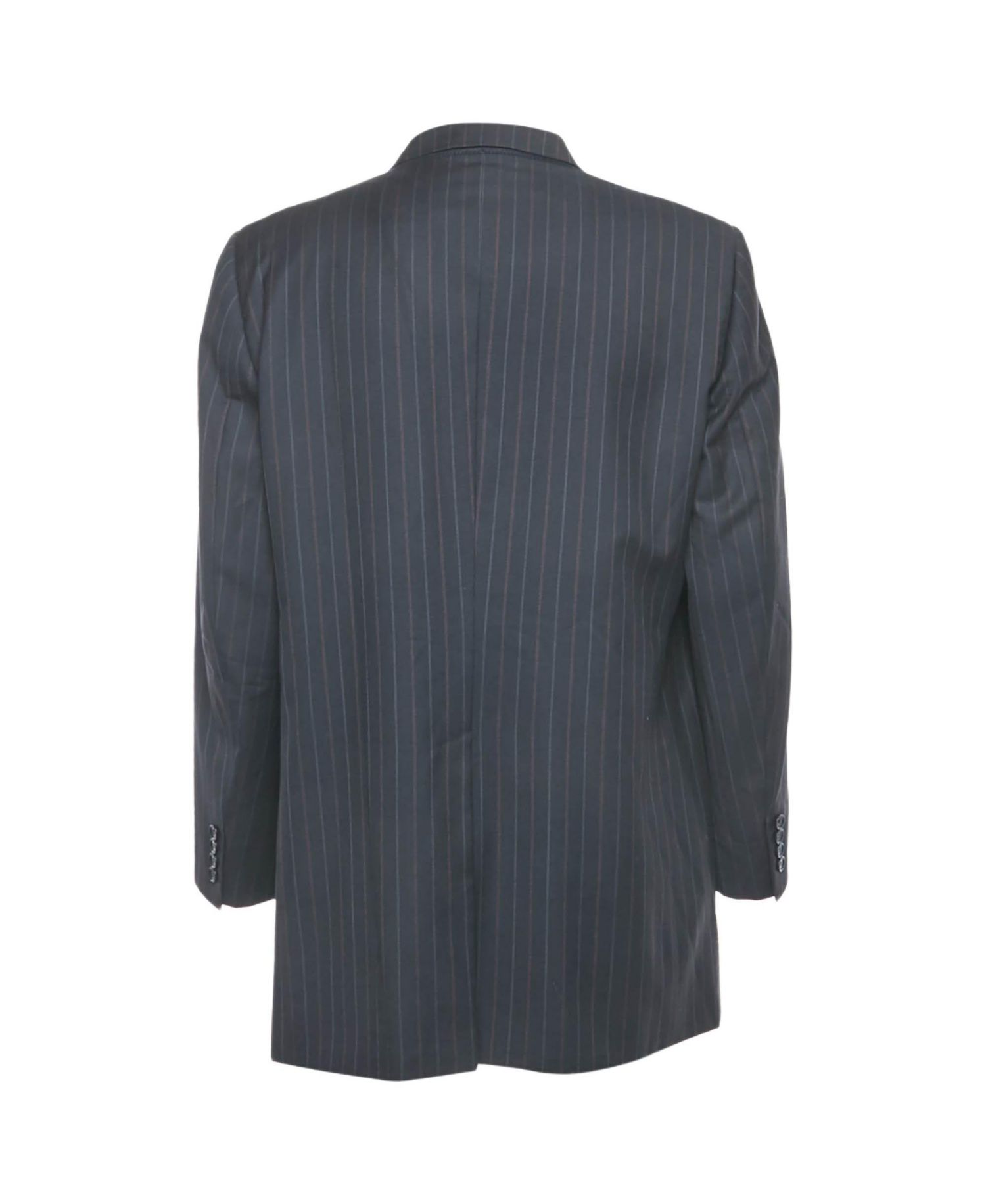 Men's Striped Single-Breasted Blazer