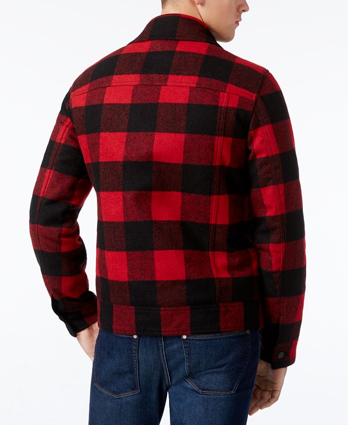 American Rag Men s Buffalo Plaid Wool Trucker Jacket Created for