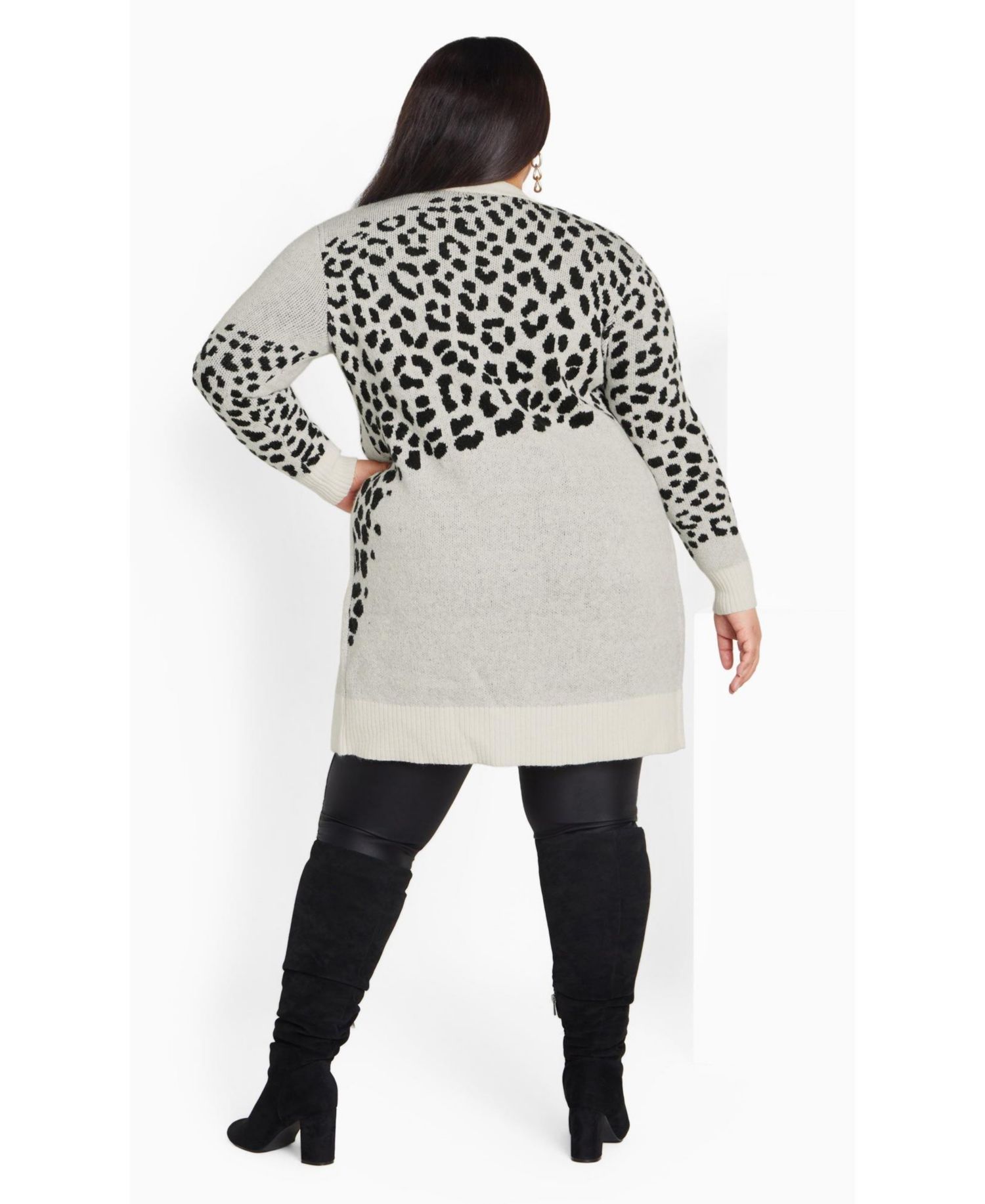 Women's Plus Size Lena Leopard Cardigan