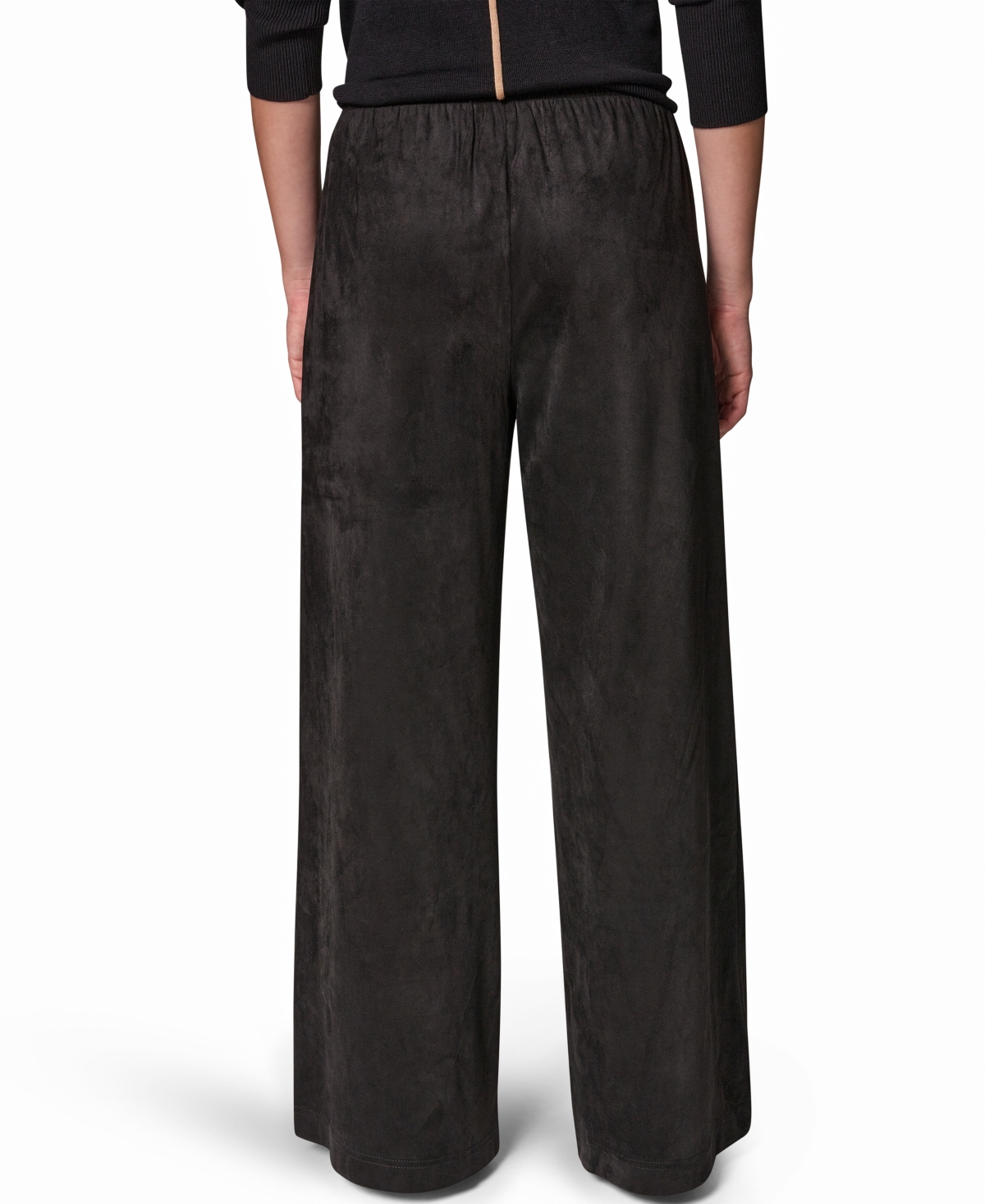 Donna Karan Weekend Women's Microsuede Wide-Leg Mid-Rise Pants