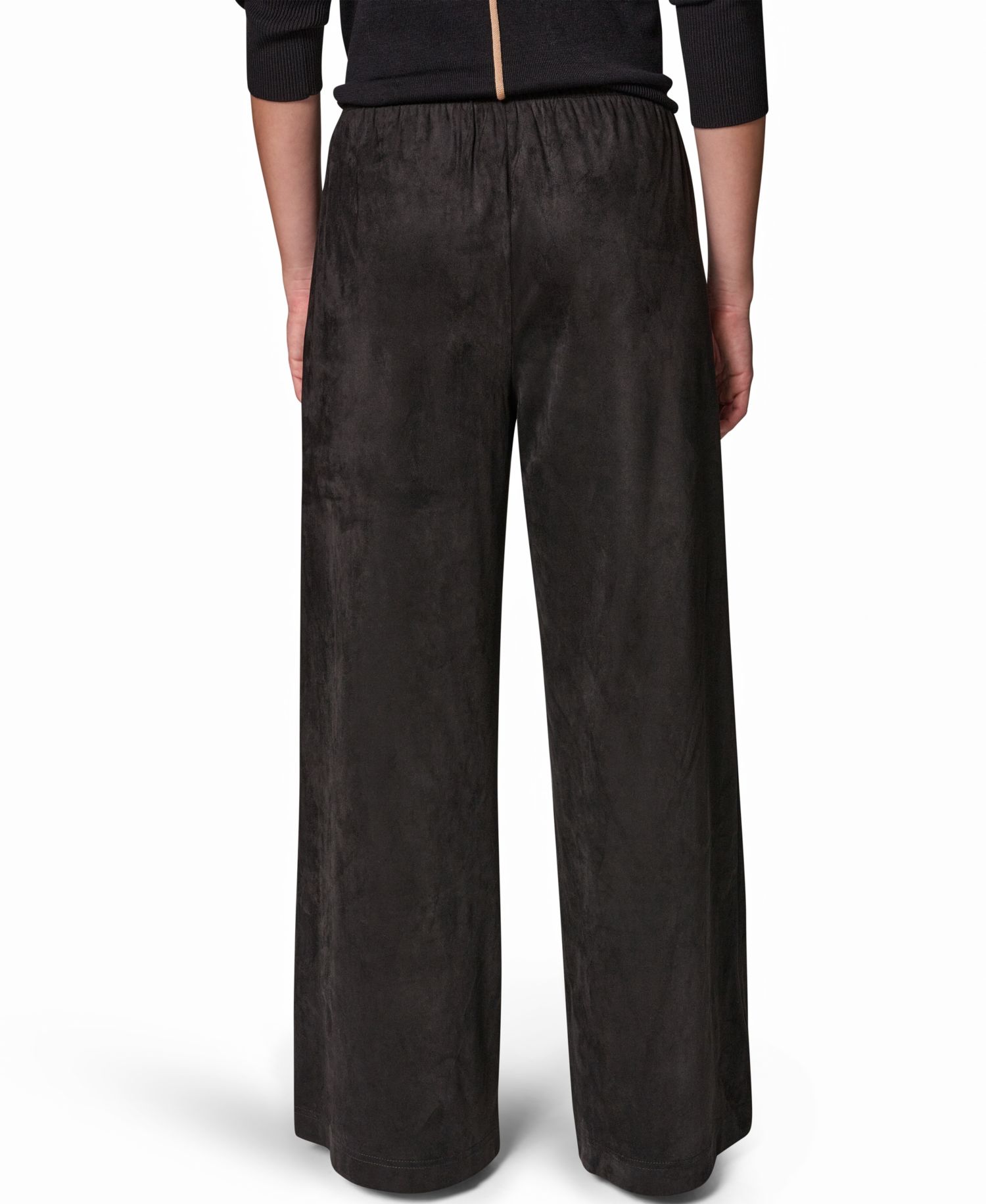 Women's Microsuede Wide-Leg Mid-Rise Pants