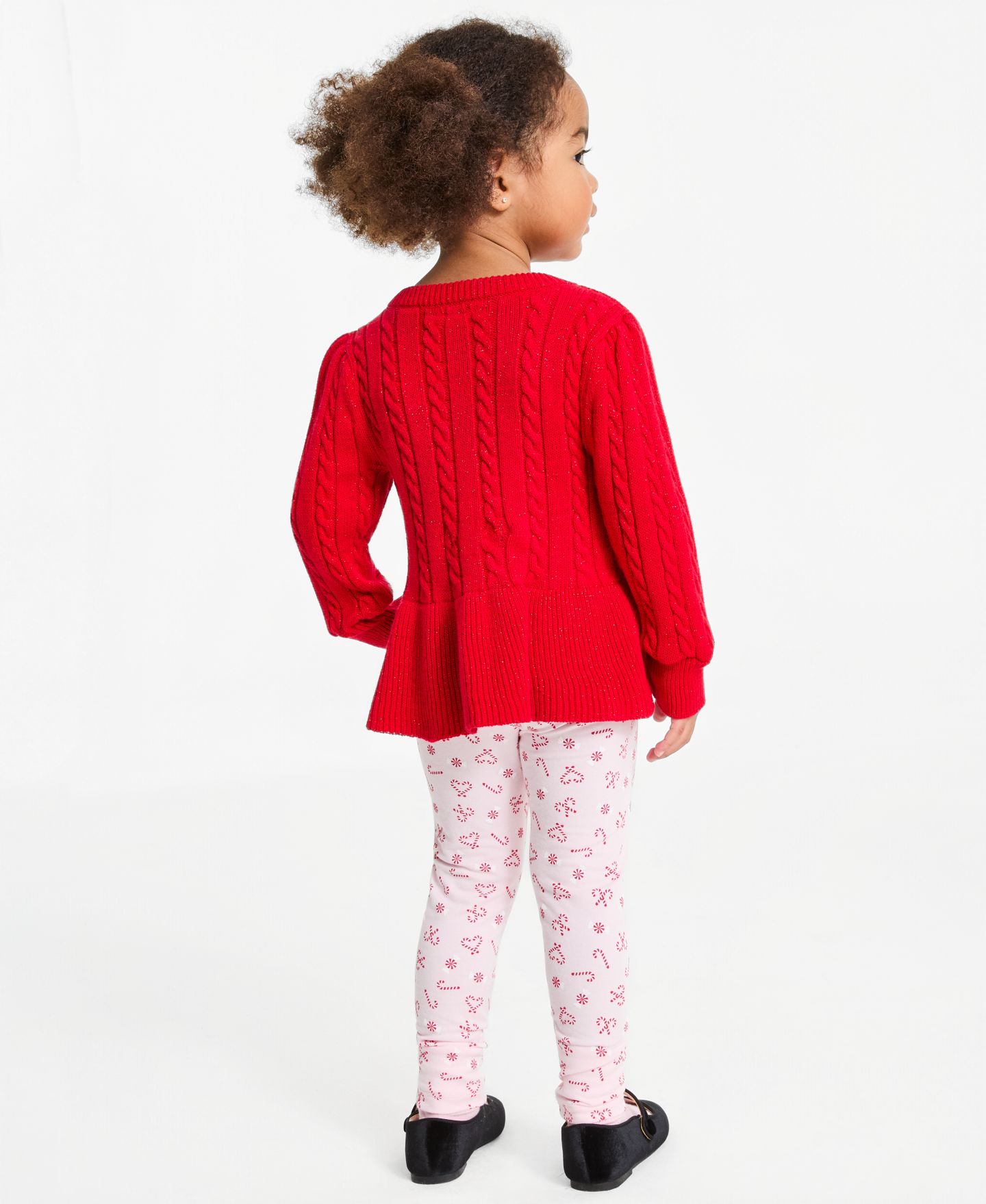 Кардиган Epic Threads Girls' Toddler 2T-5T Peplum Long-Sleeve Cardigan, цвет: Вишнёвый — фото 5