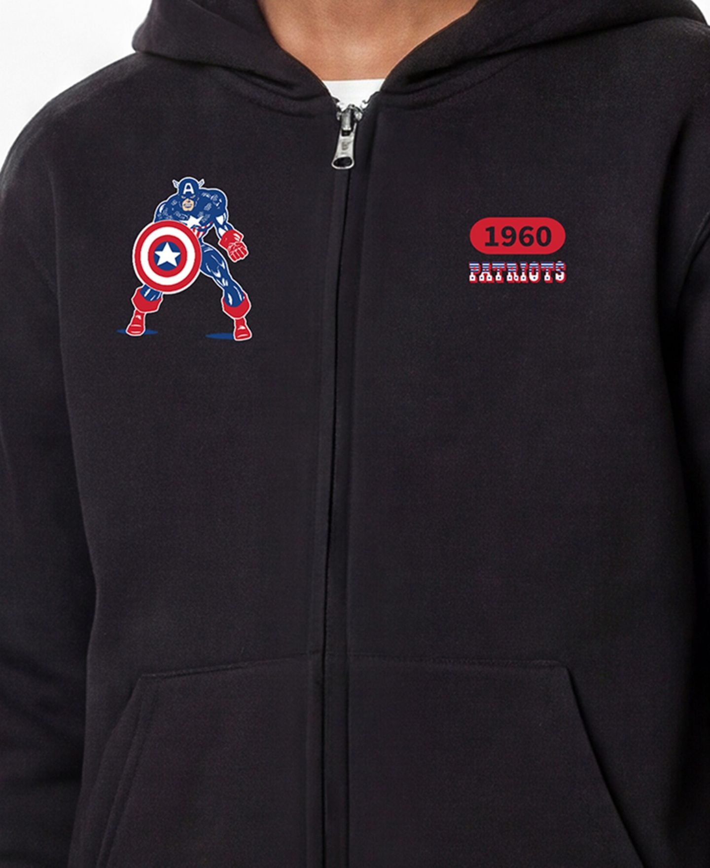 Детское худи Champion Black New England Patriots Disney X Champion Full-Zip — фото 2