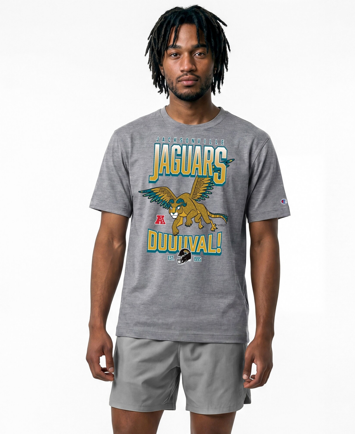 Champion Men's Gray Jacksonville Jaguars Disney X All Star T-Shirt