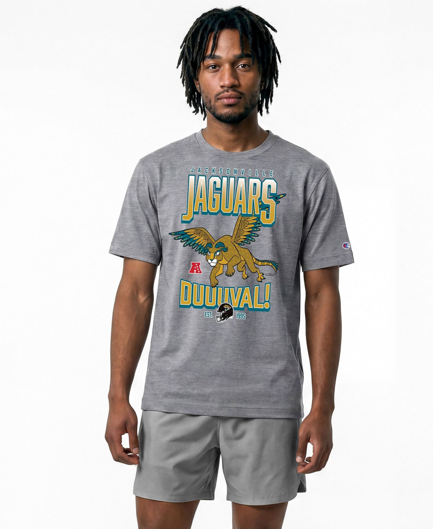 Men's Gray Jacksonville Jaguars Disney X Champion All Star T-Shirt