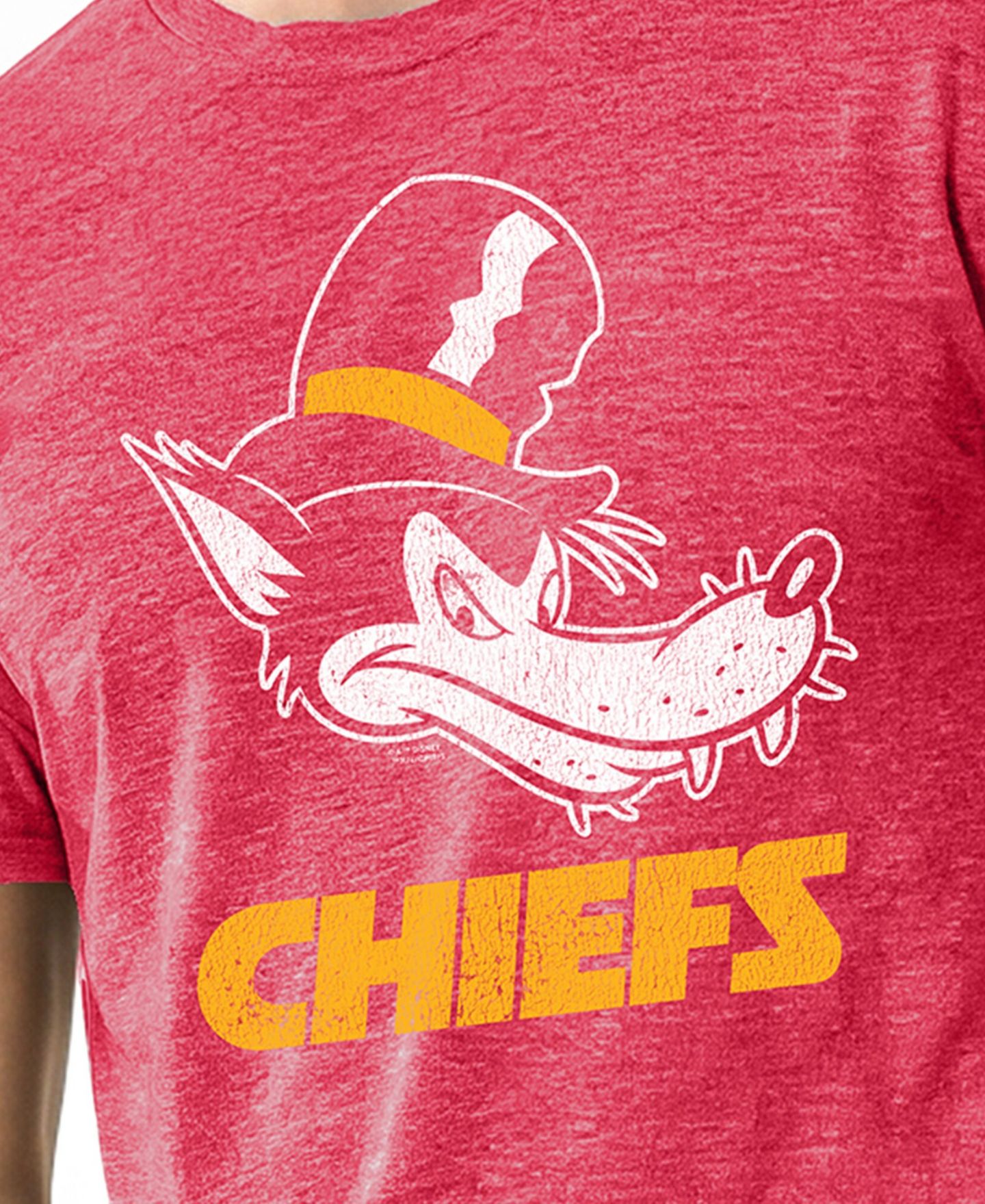 Мужская футболка Champion Red Kansas City Chiefs Disney X Champion Tri-Blend — фото 3