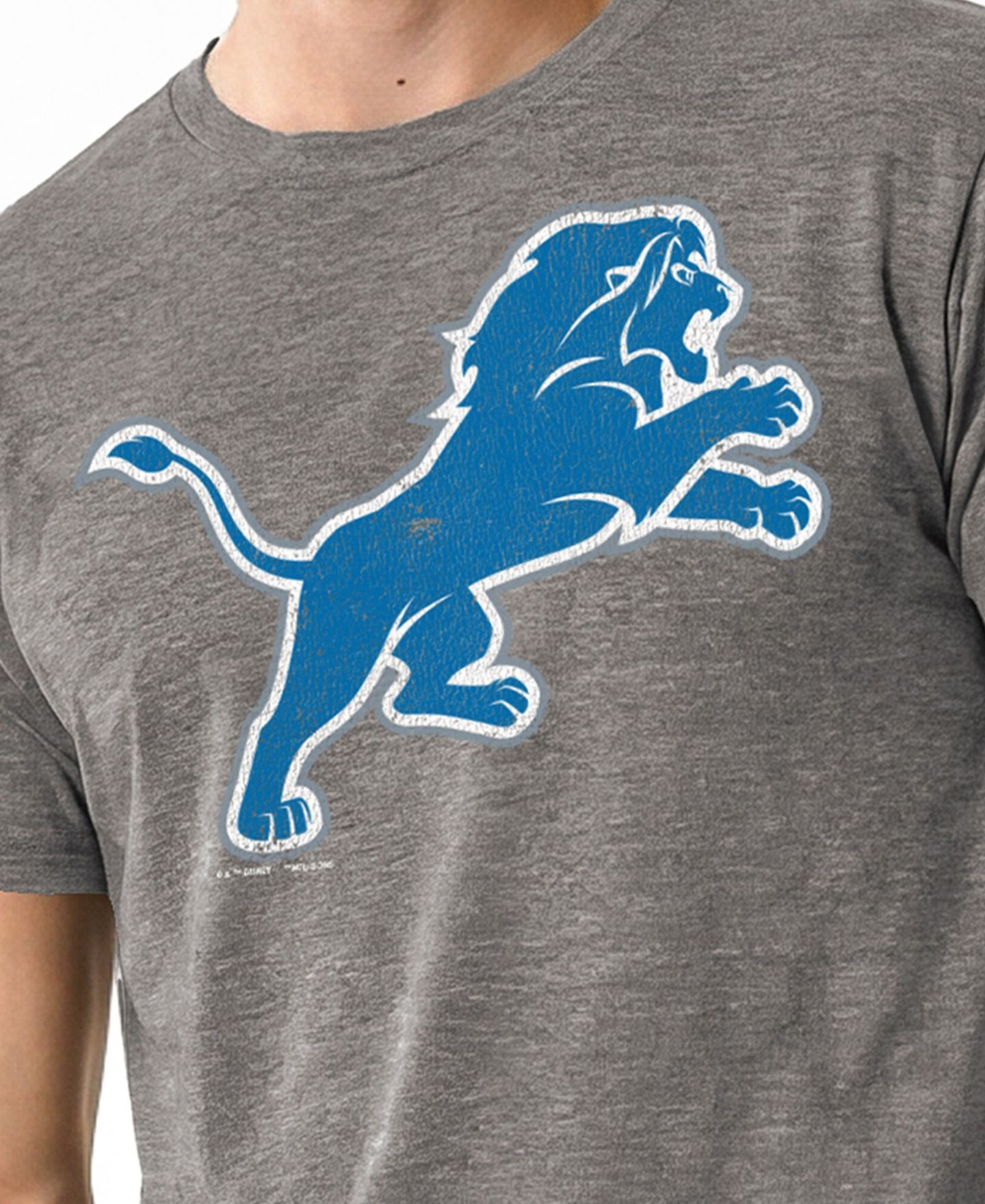 Мужская футболка Champion Gray Detroit Lions Disney X Champion Tri-Blend — фото 2