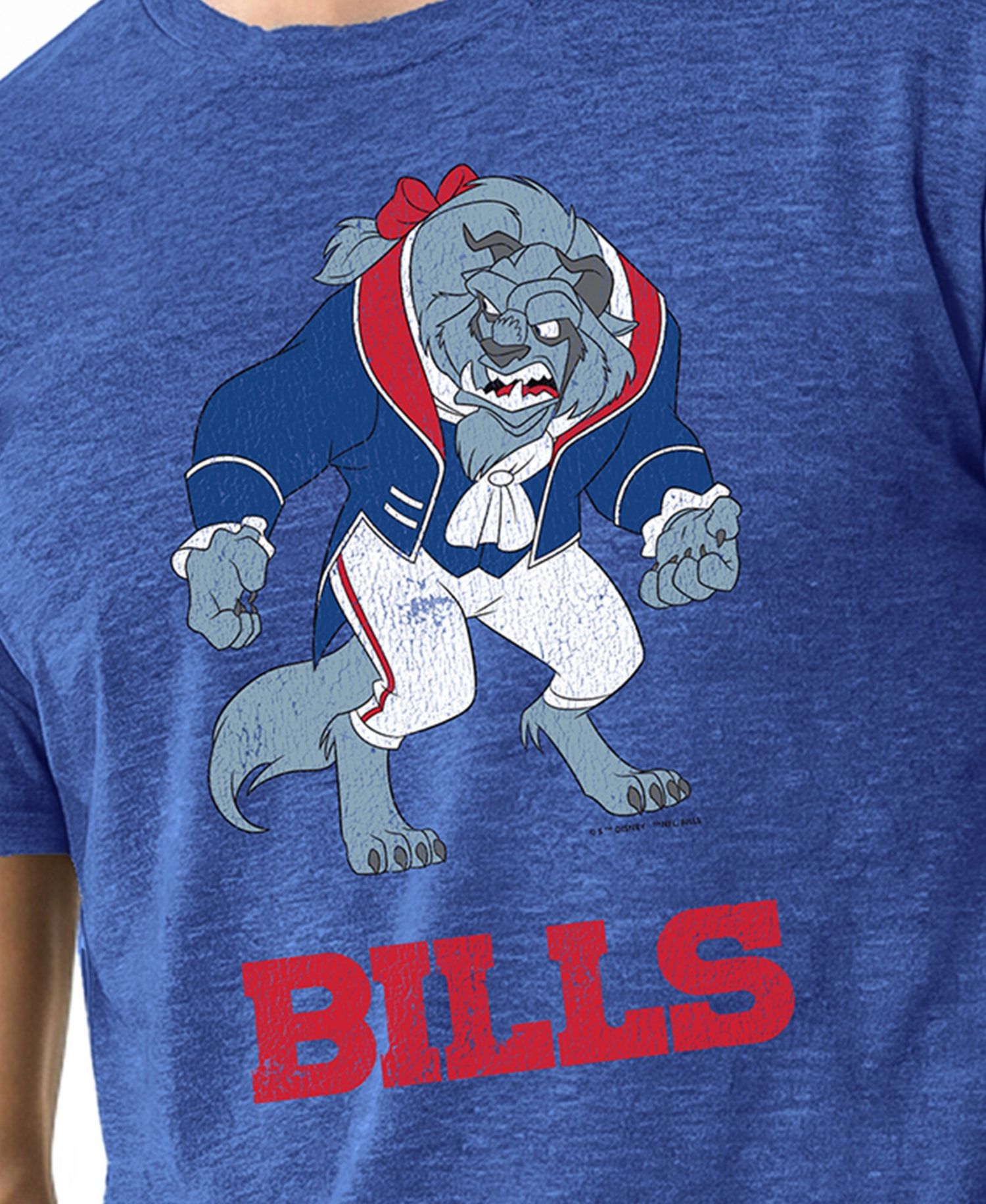 Men's Royal Buffalo Bills Disney X Champion Tri-Blend T-Shirt