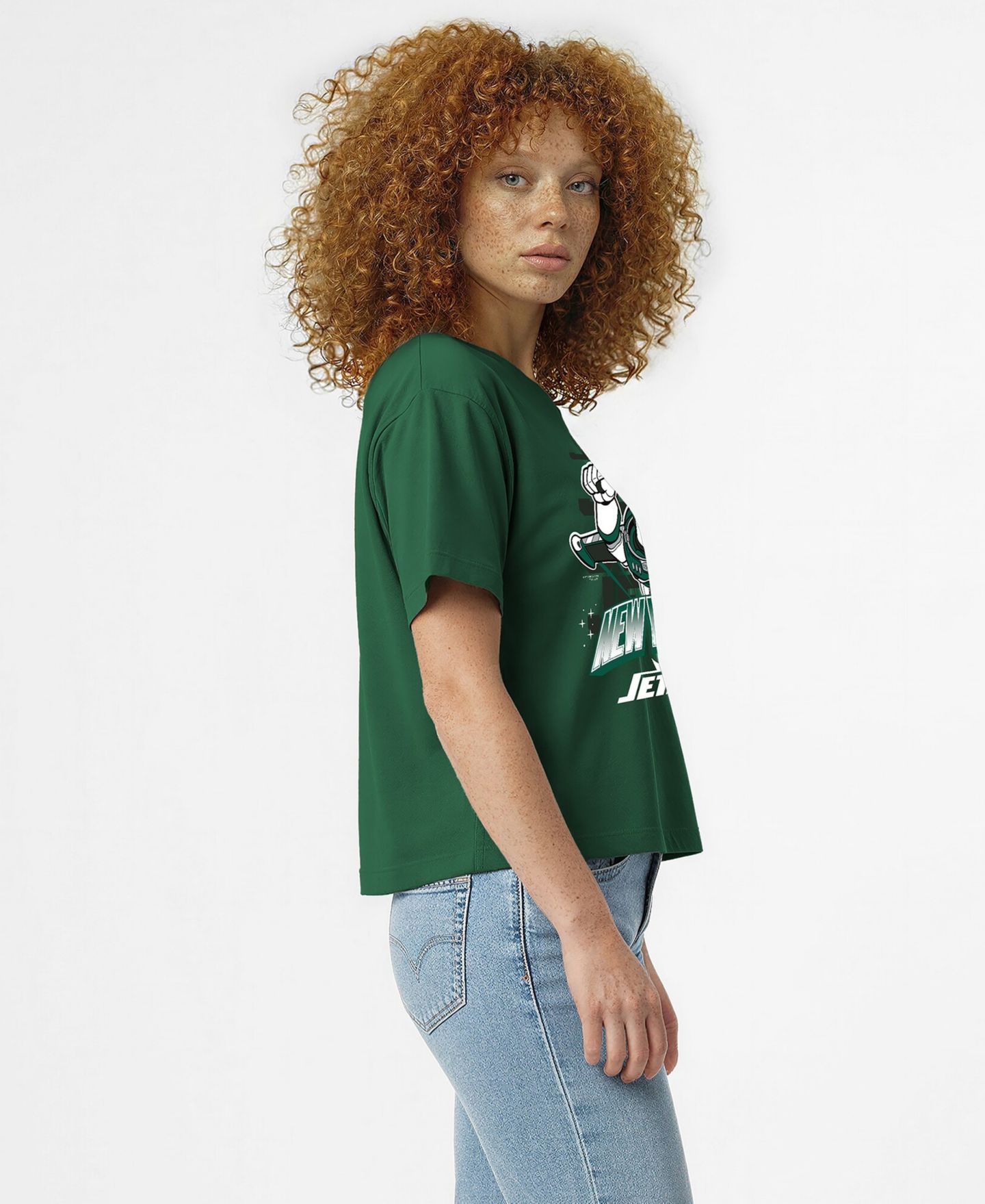 Женская футболка Champion Green New York Jets Disney X Champion All Star — фото 3