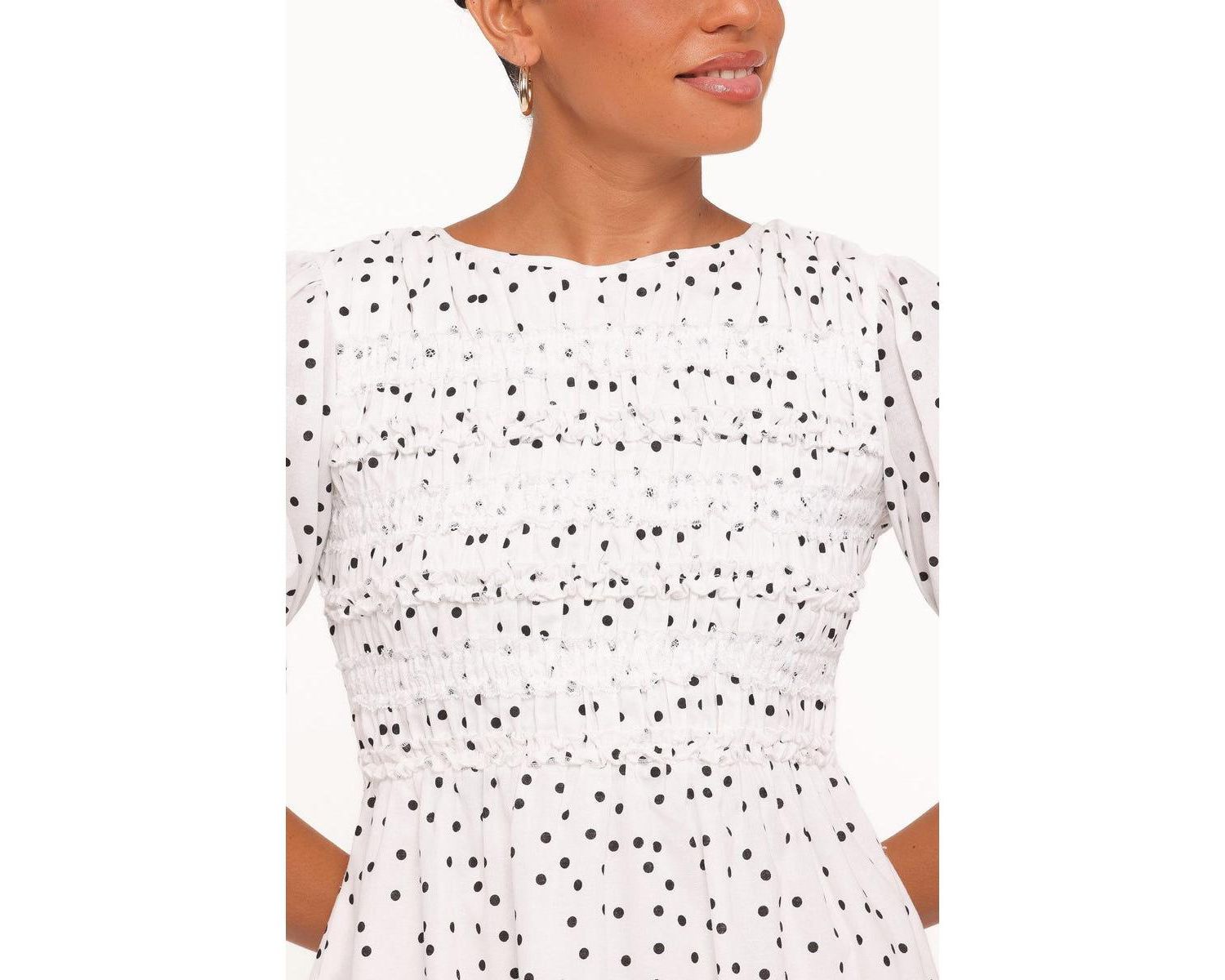 Women's Jaclyn Polka-Dot Print Short-Sleeve Mini Dress