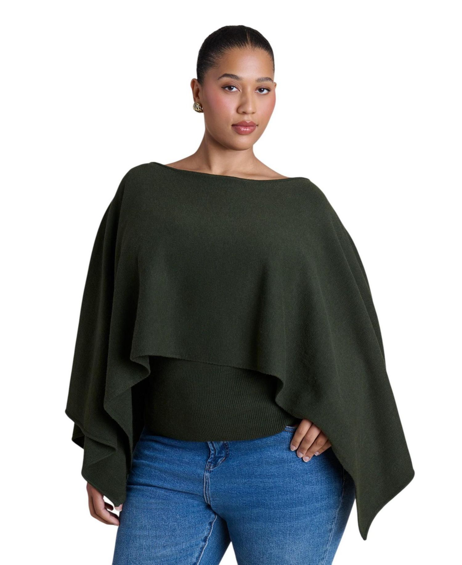 Women's Layered Cape Sweater