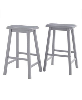 Antique Finish Saddleback Stool