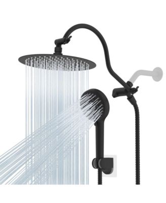 10'' Metal Rainfall Handheld Shower Head With Extension Arm Round