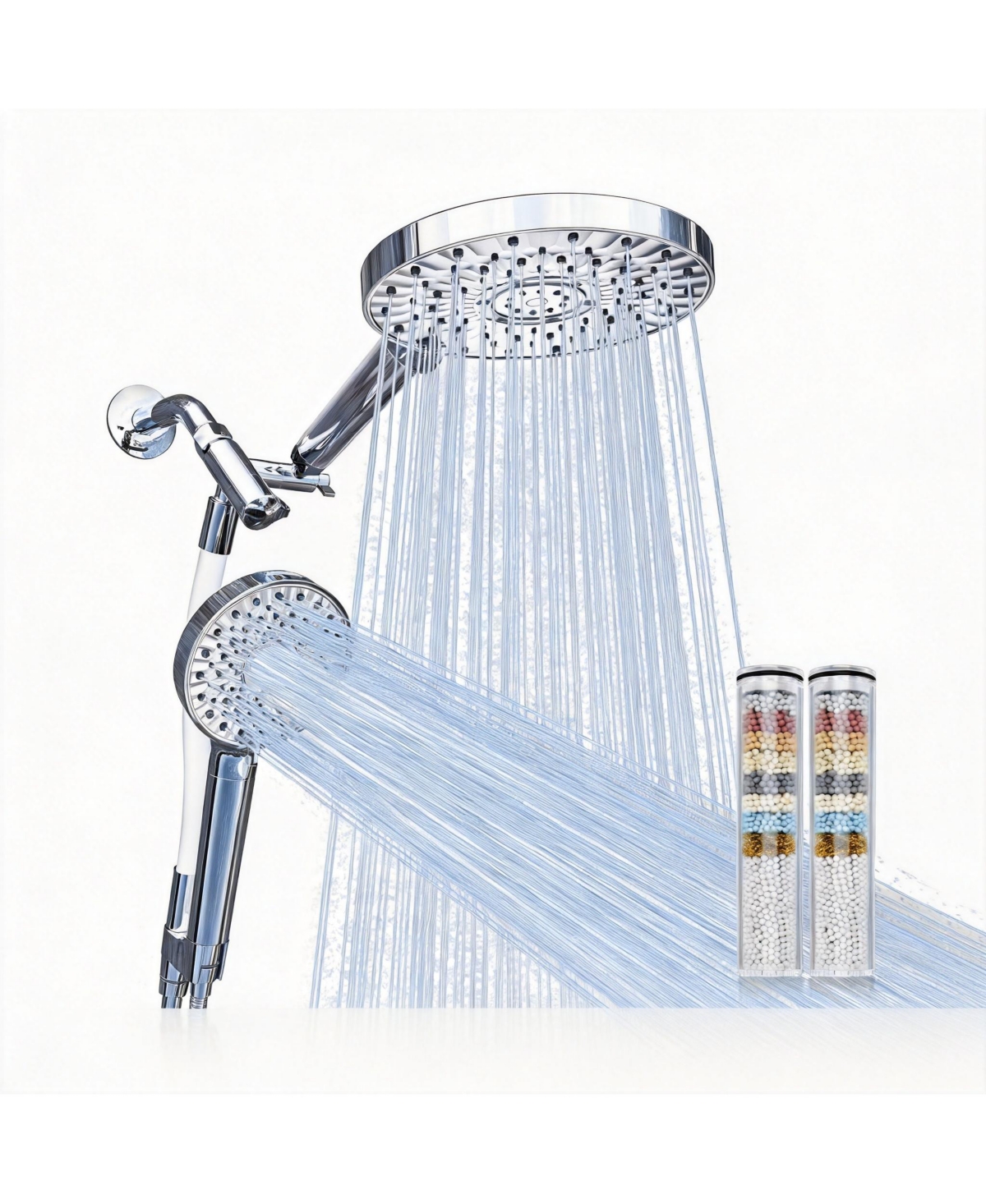 Cyqbd Filtered Handheld Shower Head Water Softener