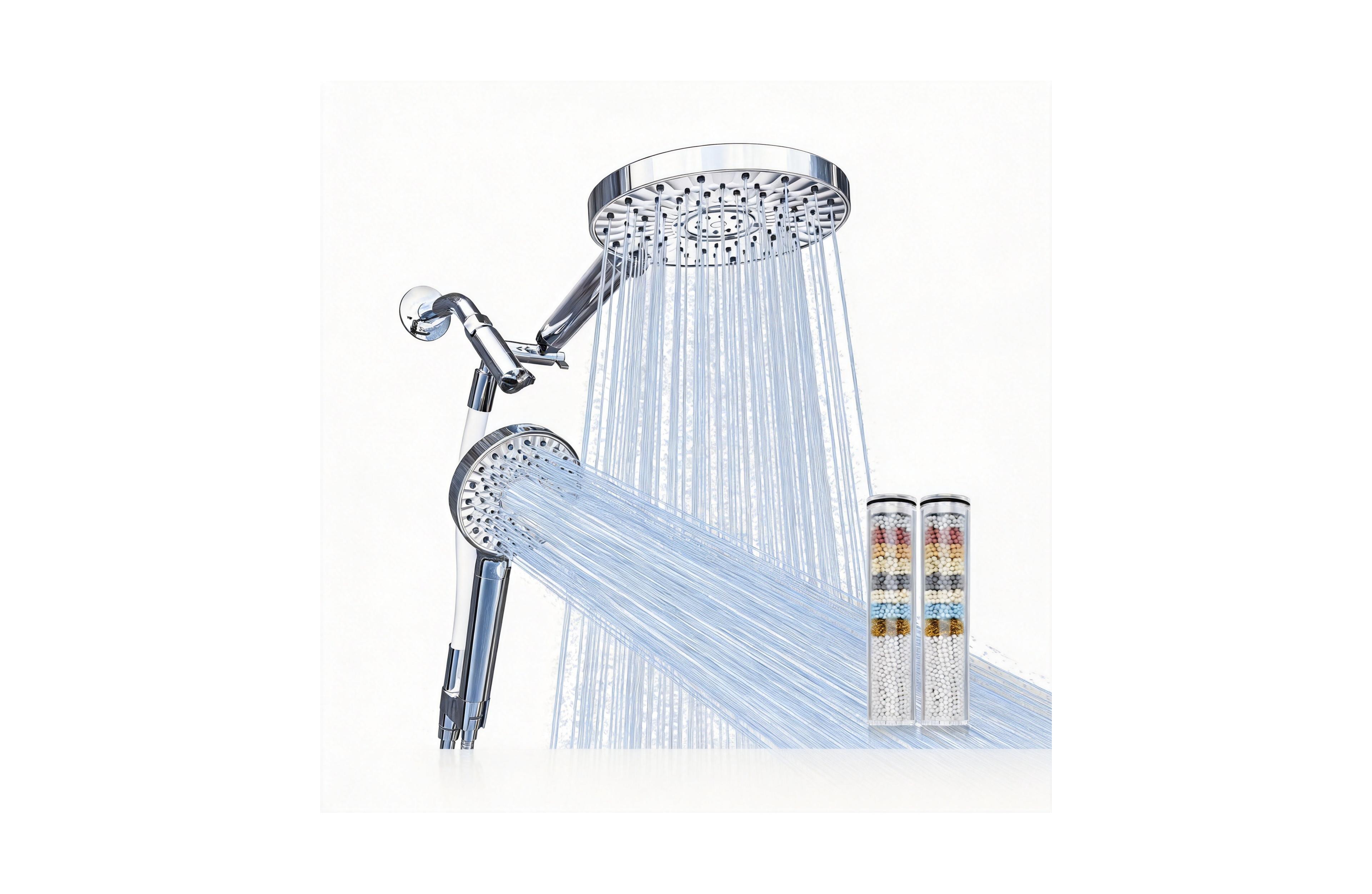 Cyqbd Filtered Handheld Shower Head Water Softener