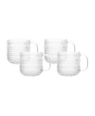 Jupiter Clear Coffee Cups, Set of 4