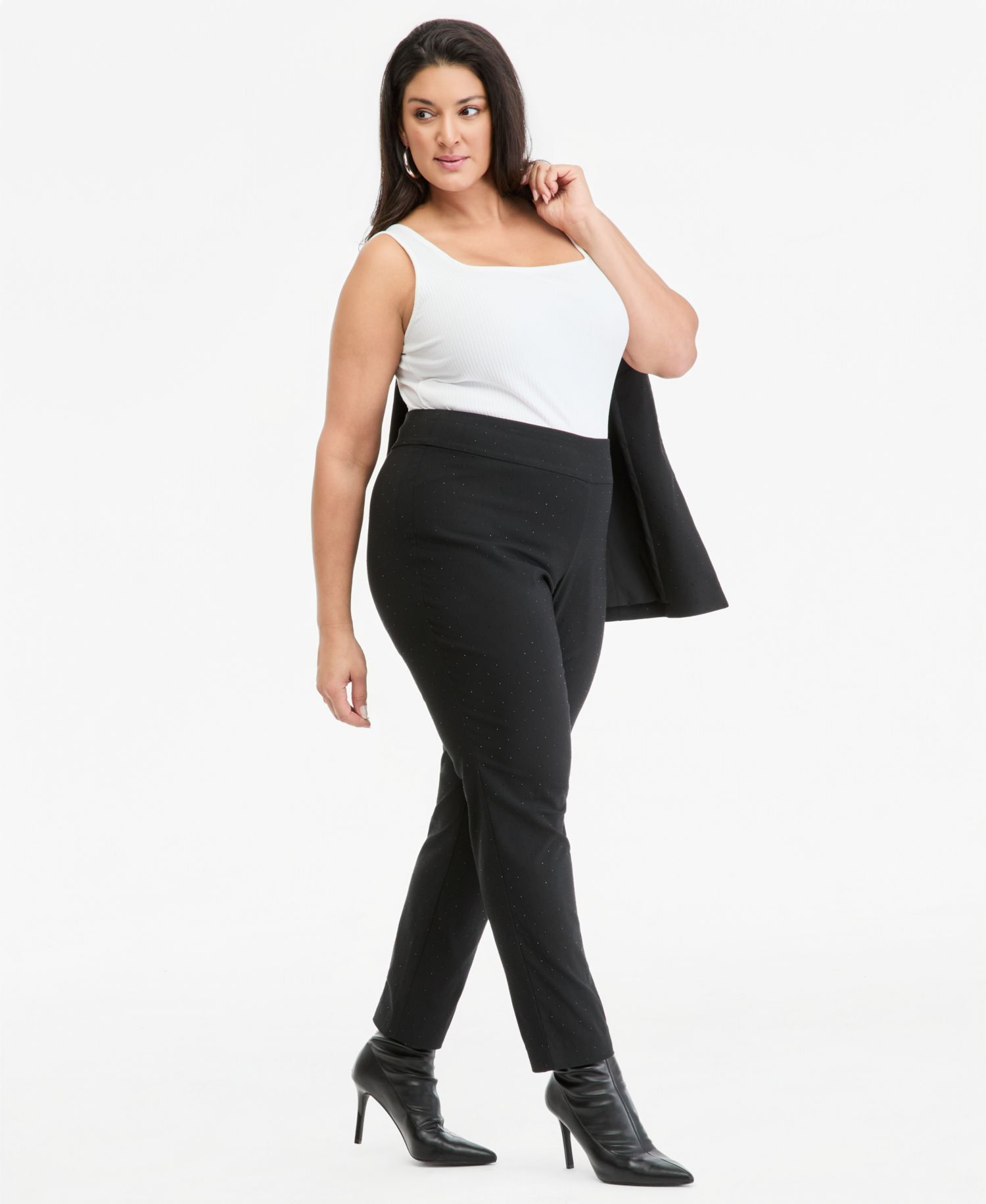 Plus Size Embellished Pants