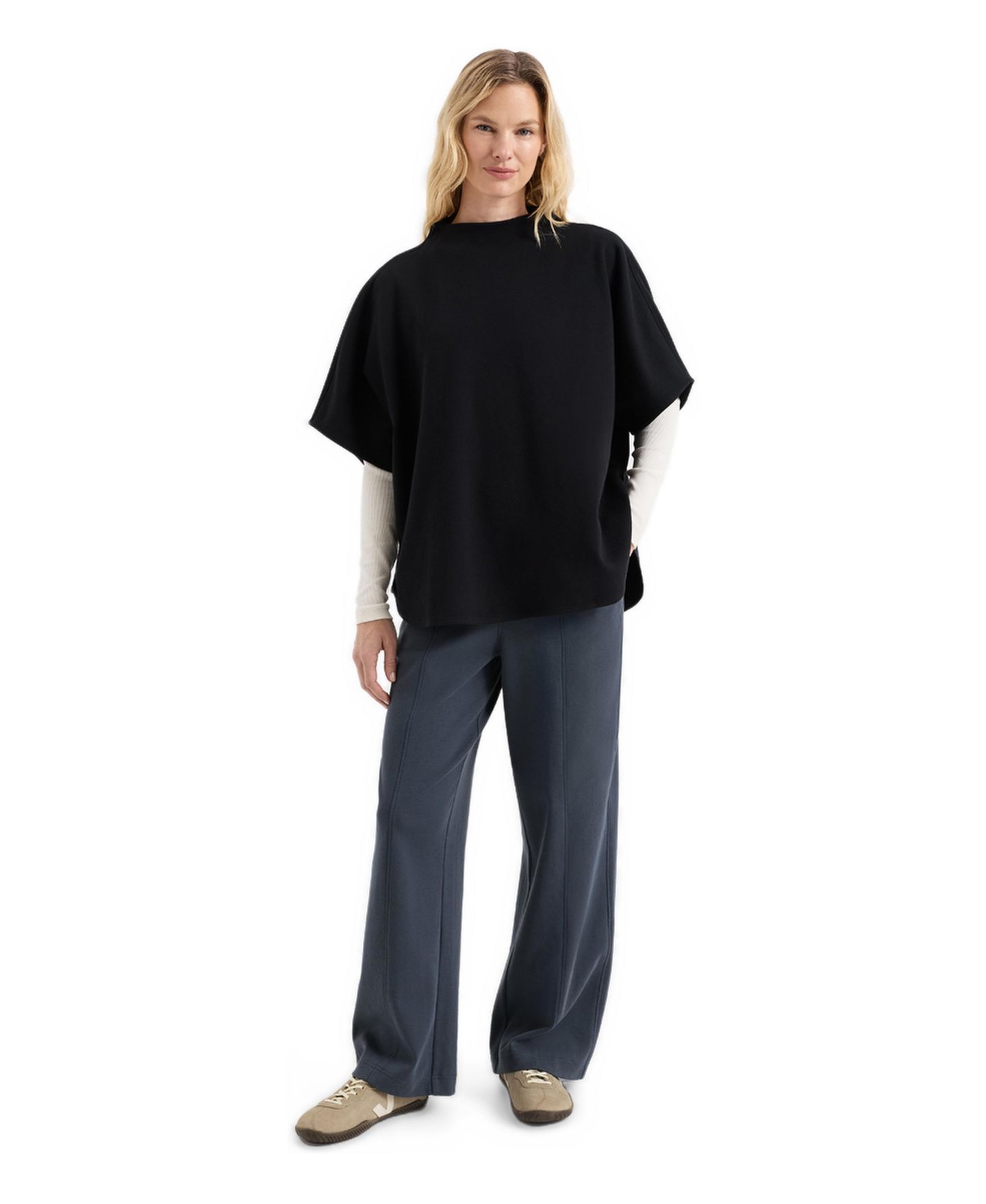 Женский топ Pact Organic Cotton Roam Capelet, цвет: Чёрный — фото 4