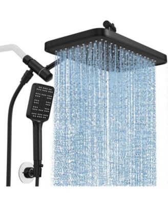 12" Rain Shower Head Handheld Spray Set Adjustable Dual Waterfall