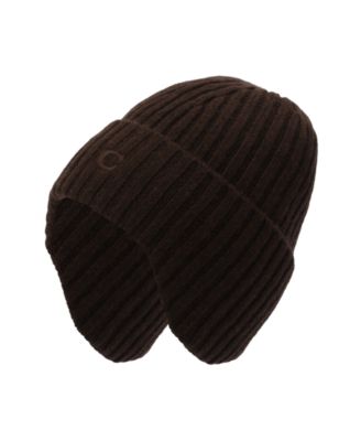 Cashmere Knit Ribbed Beanie