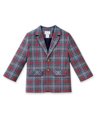 Boys' 4-20 Plaid Single-Breasted Machine Washable Blazer